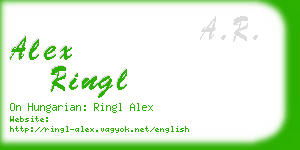 alex ringl business card